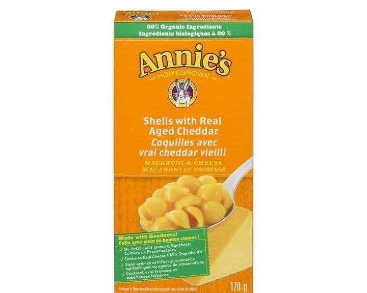 ANNIE'S SHELLS WITH REAL AGED CHEDDAR 170G