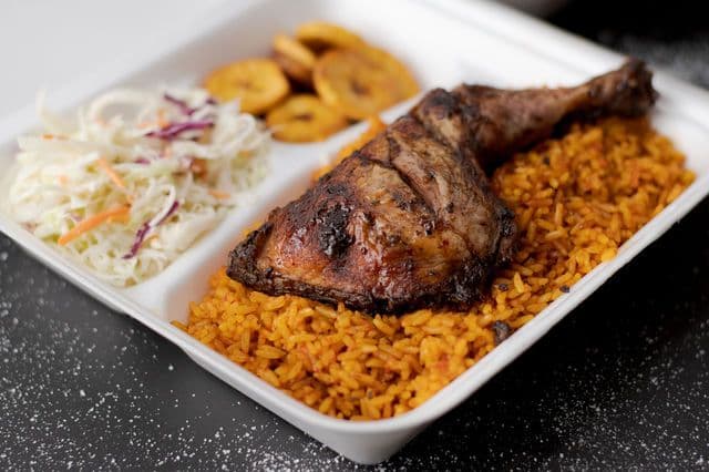 Jollof Rice with Jerk Chicken