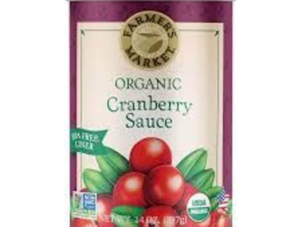 FARMER'S MARKET ORGANIC WHOLE CRANBERRY SAUCE 397ML