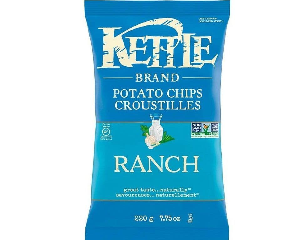 KETTLE RANCH POTATO CHIPS 220G