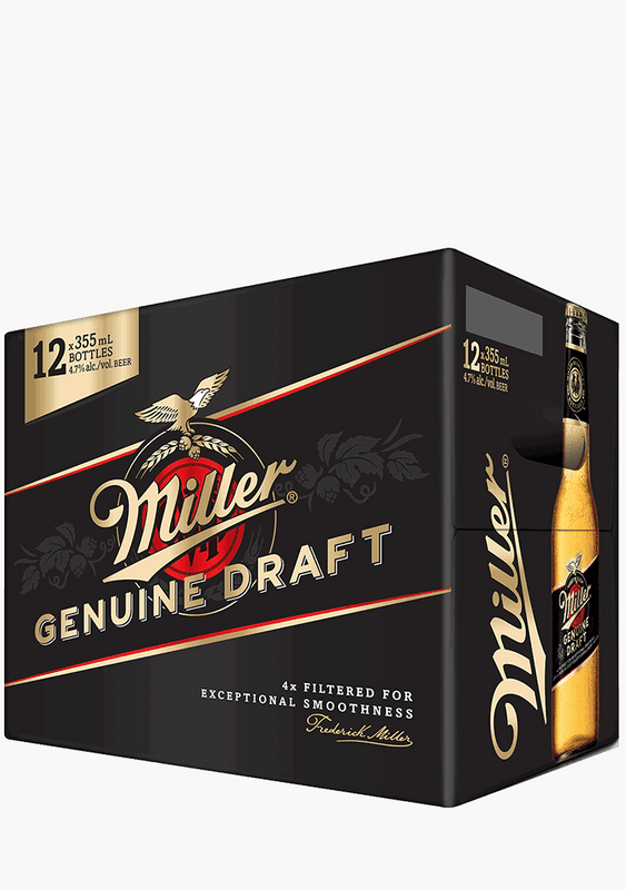 Miller Genuine Draft (12 Bottles) (12 x 355ml)