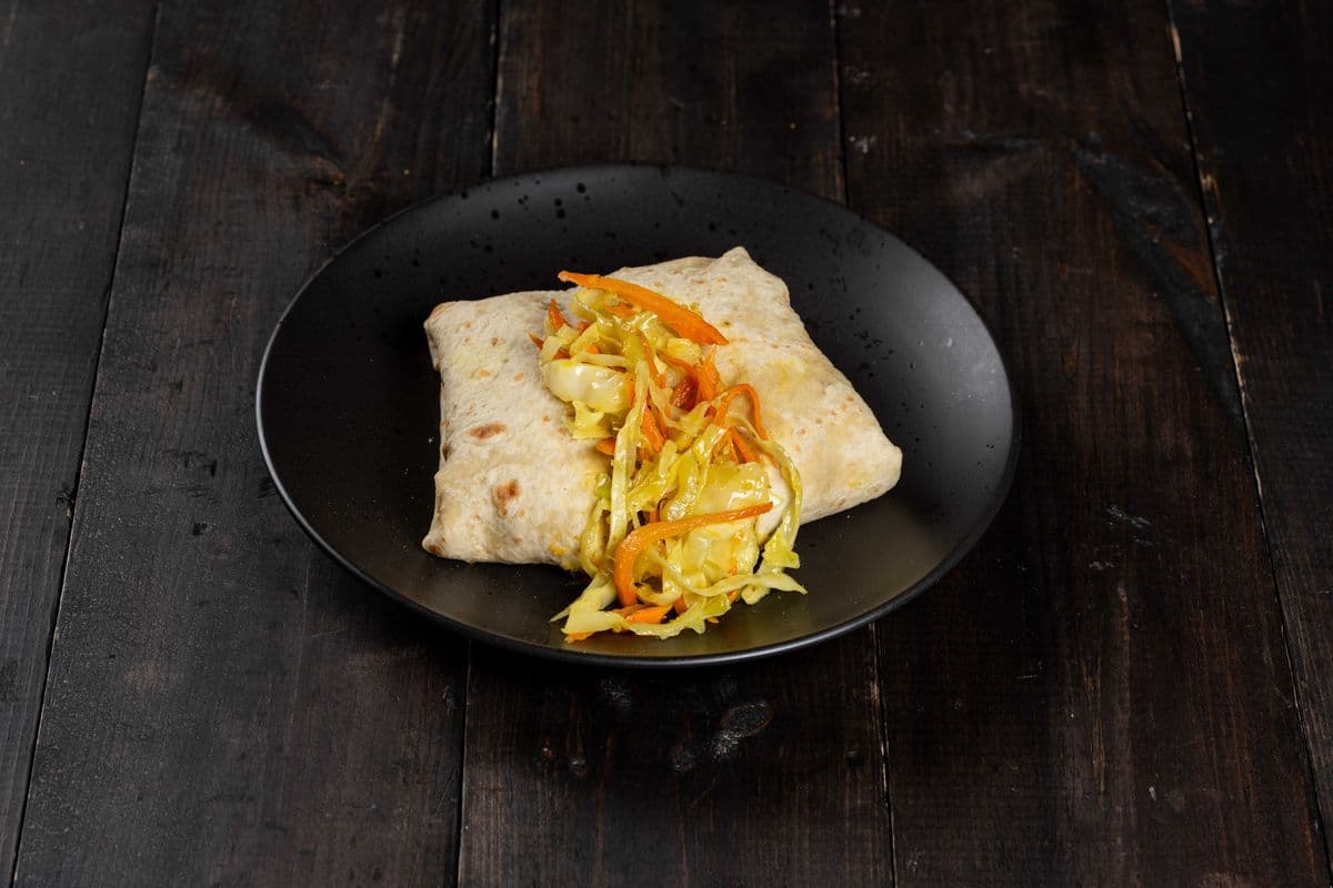 Roti - Curry Cabbage & Carrots