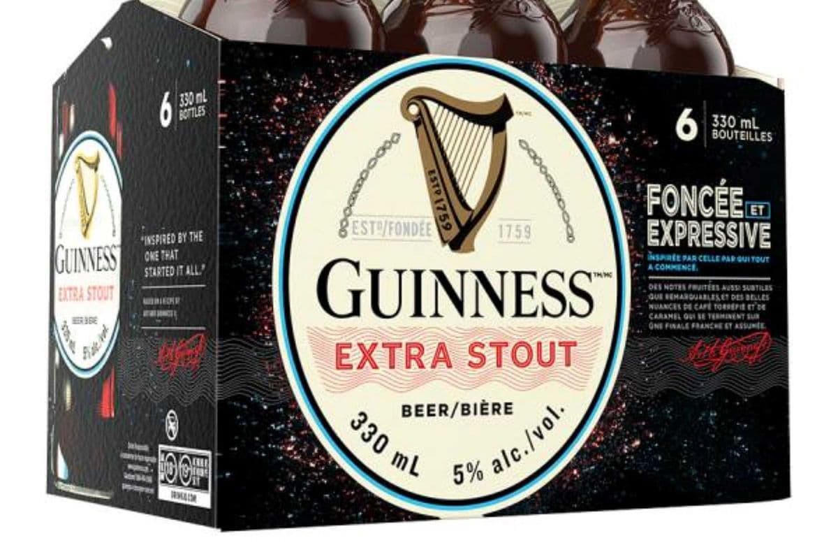 Guinness Extra Stout (6 x 330ml Bottle)