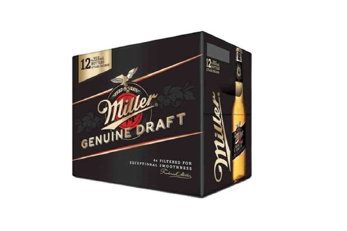 Miller Genuine Draft (12 x 355 ml Bottles)