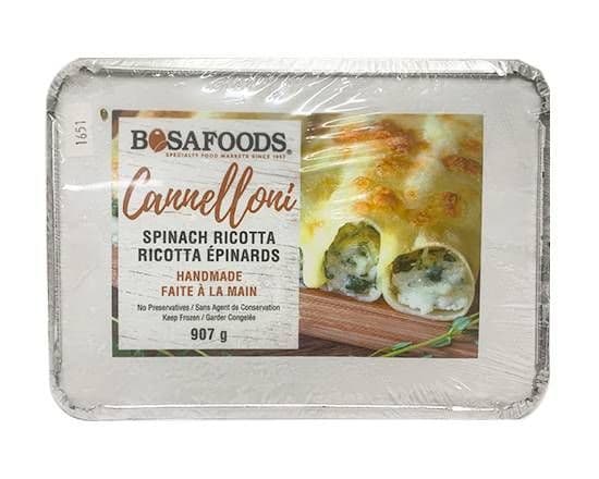 BOSA FOODS SPINACH RICOTTA CANNELLONI 907G