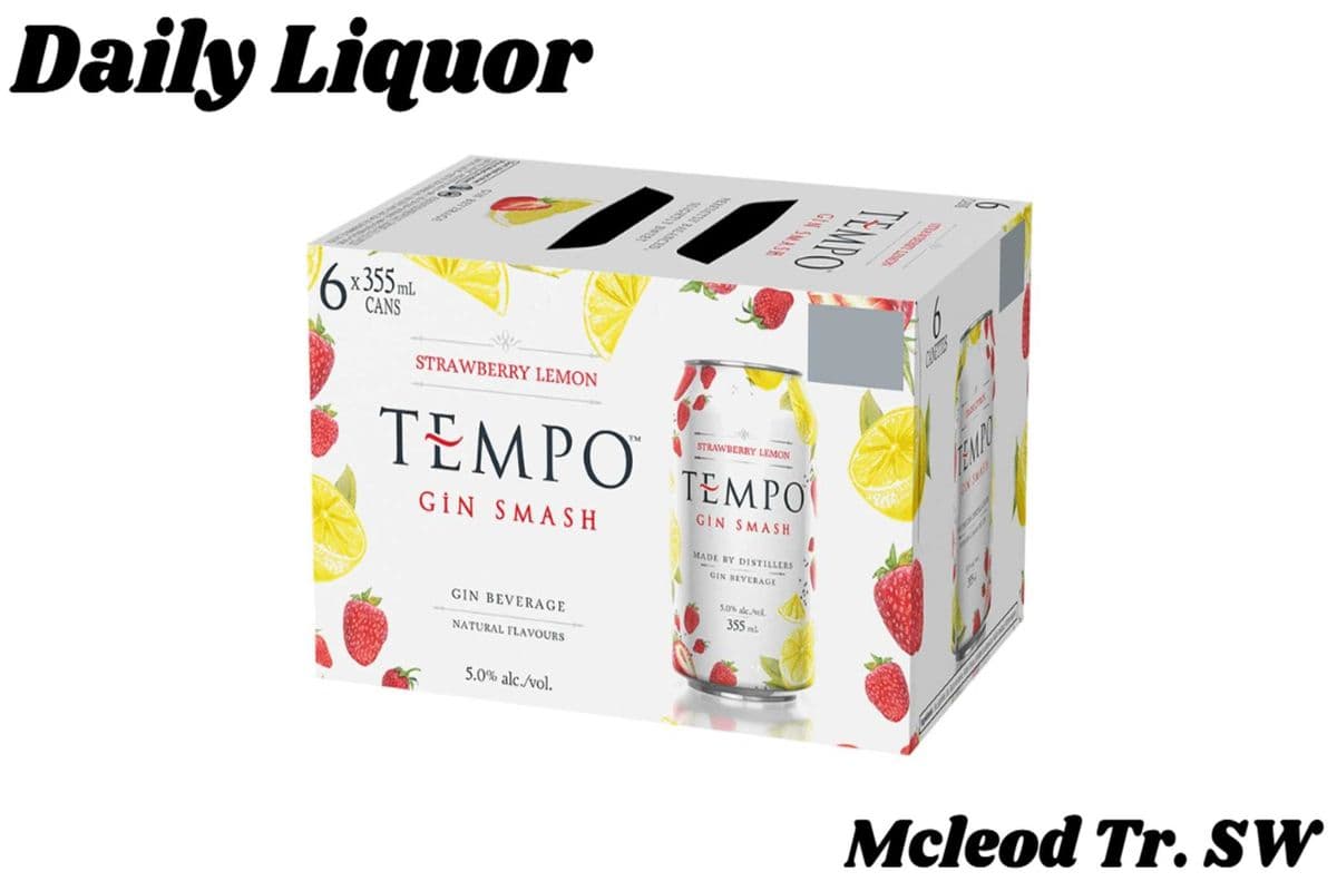 TEMPO GIN SMASH STRAWBERRY/ LEMON 6 CANS (1 x 355ML)