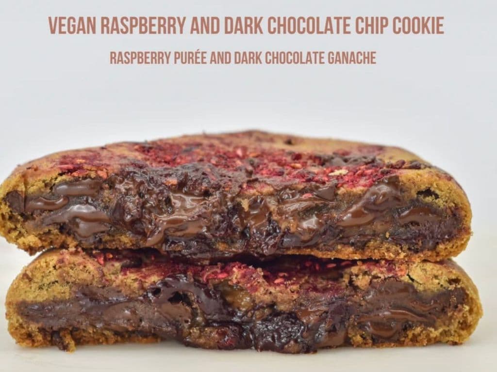 LOCAL VEGAN RASPBERRY & DARK CHOCOLATE CHIP COOKIE