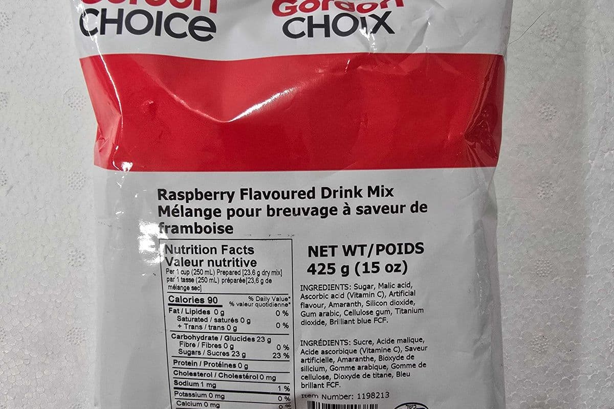 Gordon choice Raspberry flavour drink mix 425g (425g)