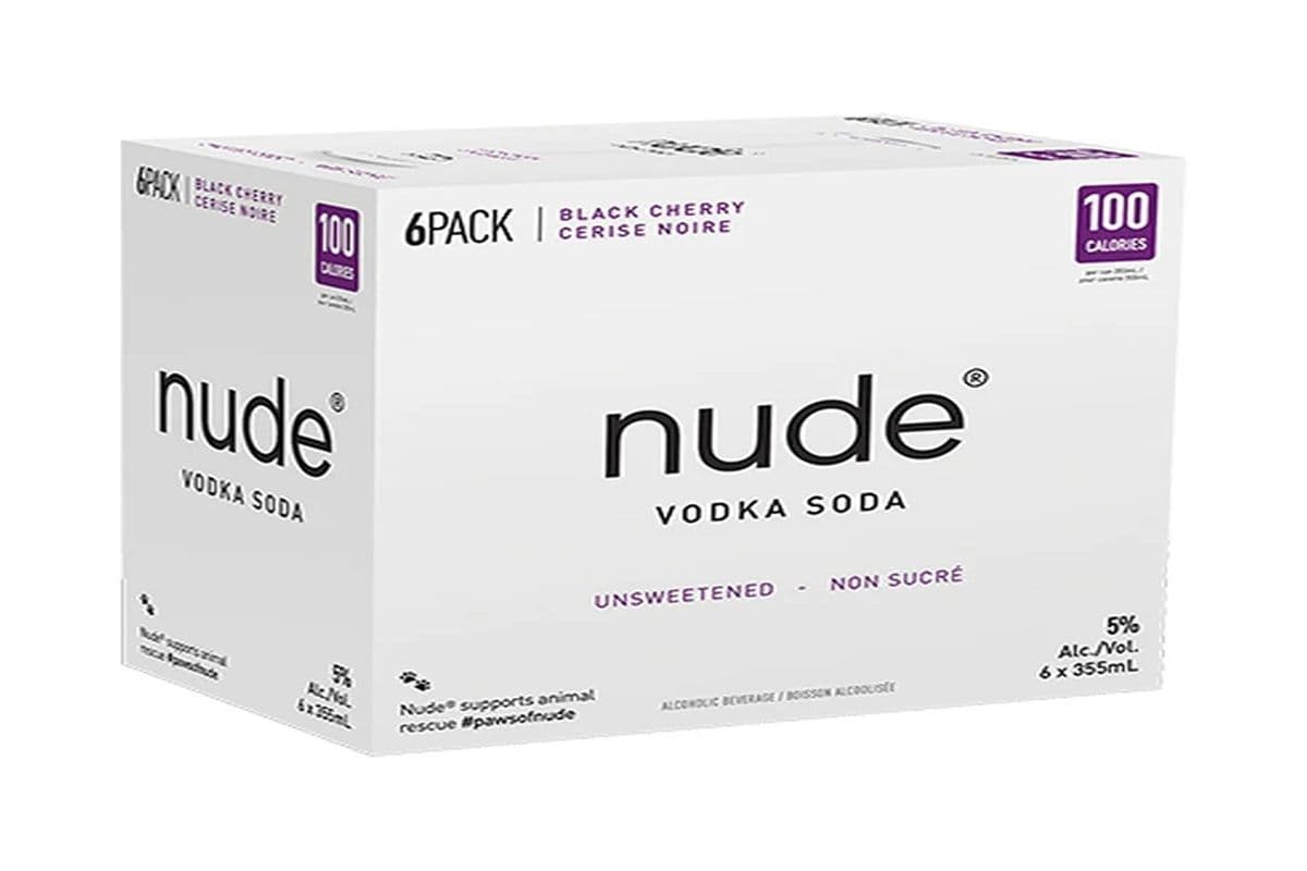 Nude Vodka Soda Black Cherry Can (6 x 355ML)