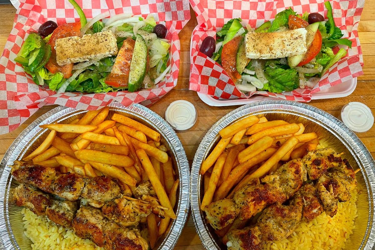 Chicken Souvlaki Platter