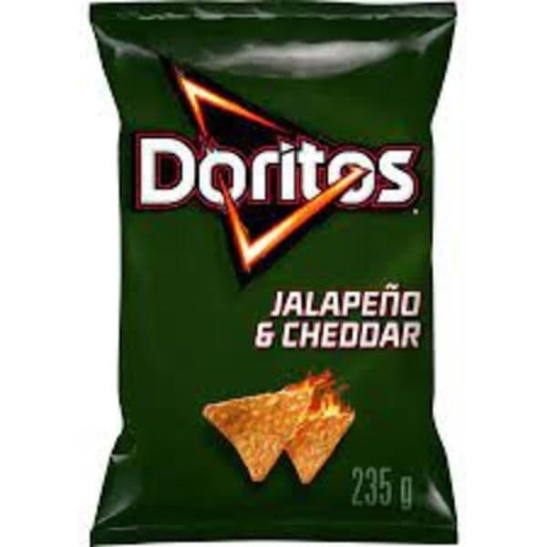 Doritos Chips Tortilla Jalapeno et Cheddar 235g/ Doritos Cheddar & Jalapeno Tortilla Chips 235g