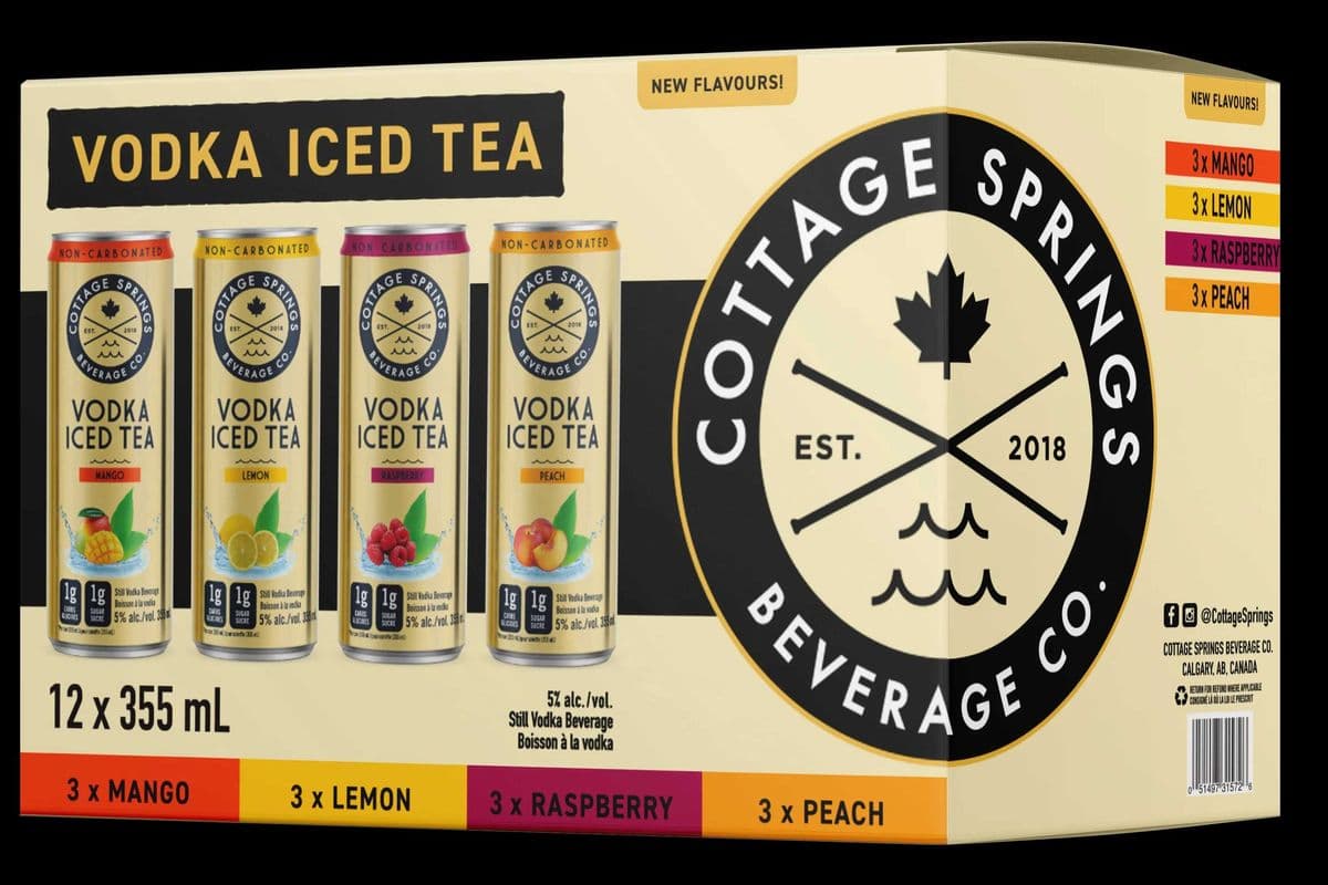 COTTAGE SPRINGS VODKA ICED TEA (12 CANS X 355ML) 5.0% ABV (12 x 355 mL)