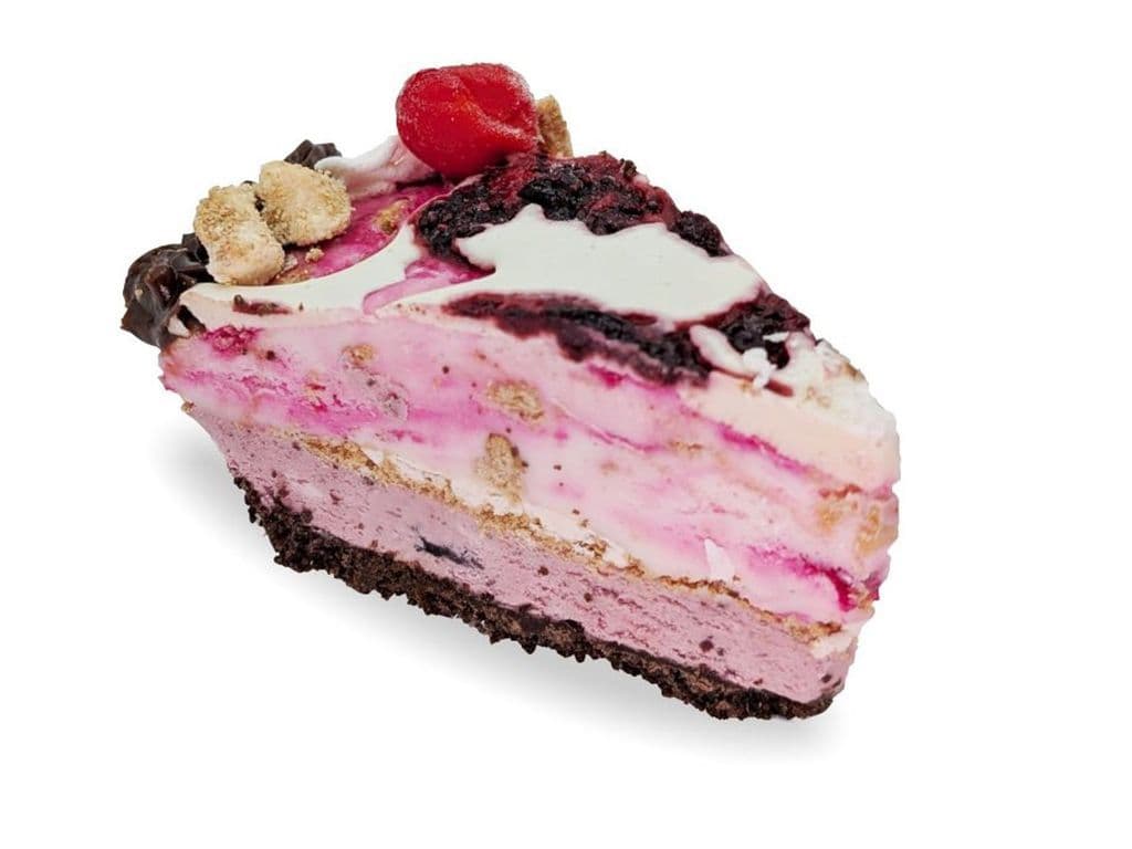 Verry Berry Cheesecake Ice Cream Pie Slice