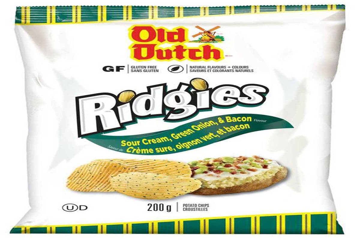 Ridgies Sour Cream, Green Onion, & Bacon (Gluten Free) (200g) (260 Cal)