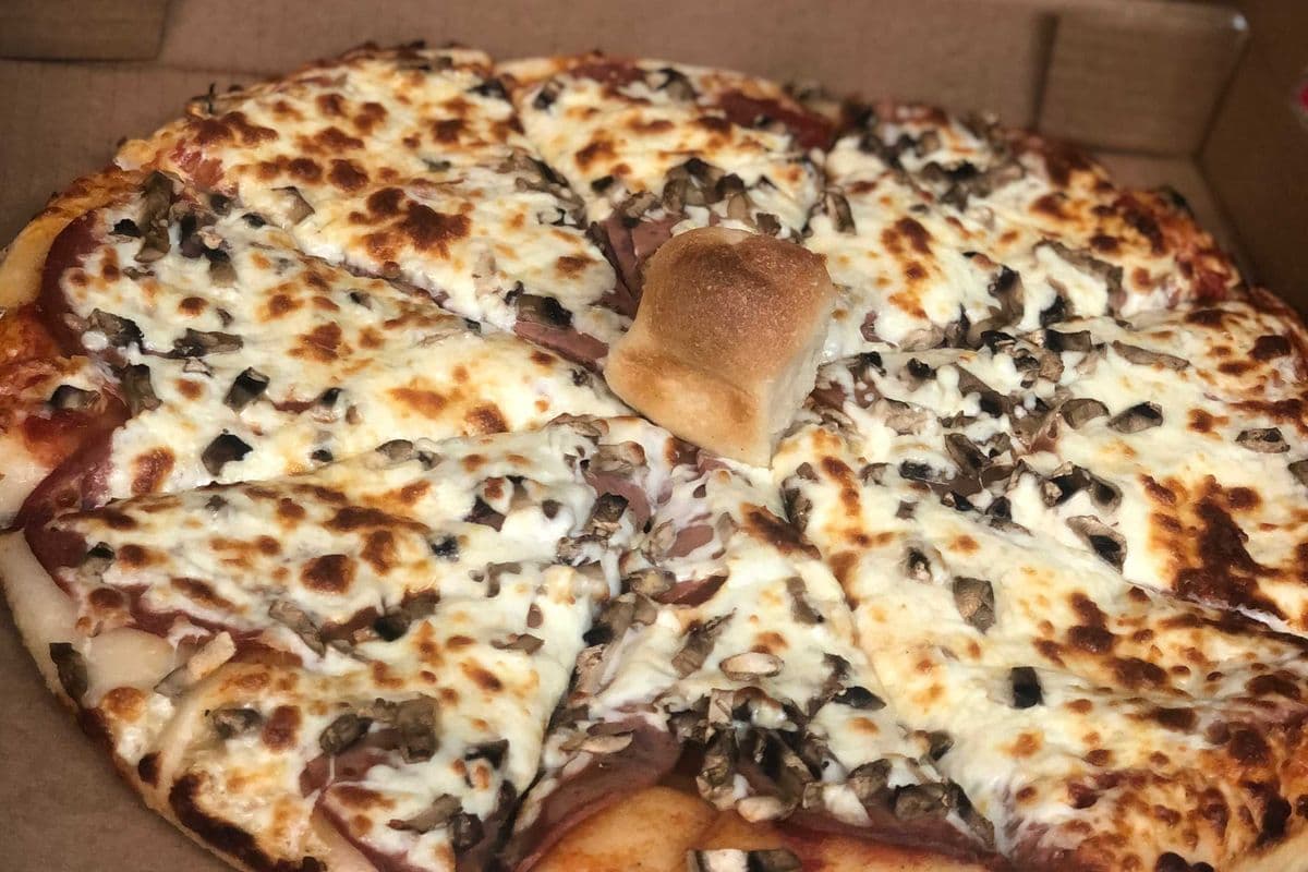 9. 14" Pepperoni and Mushroom Pizza