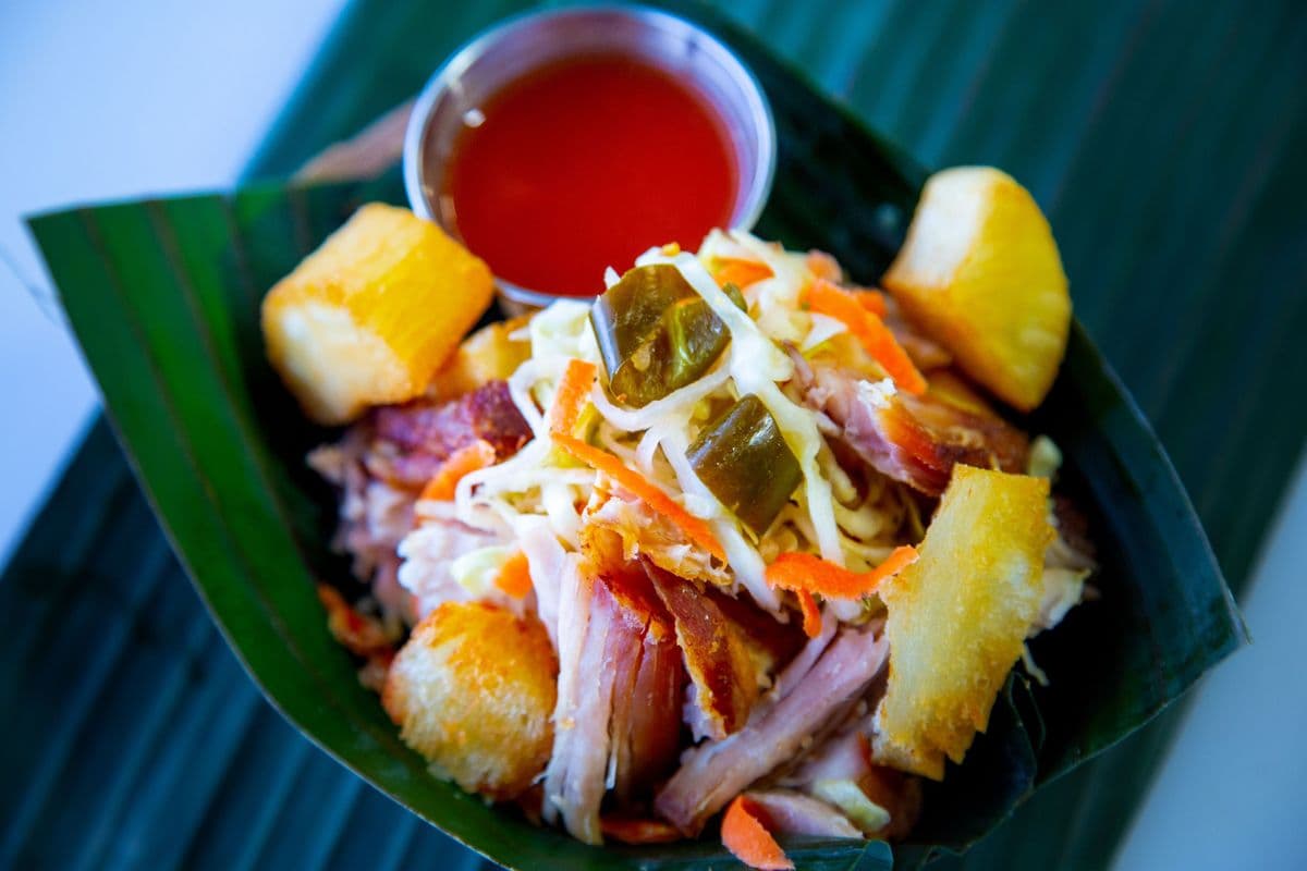 Cassava with Pork - Yuca con Chicharron