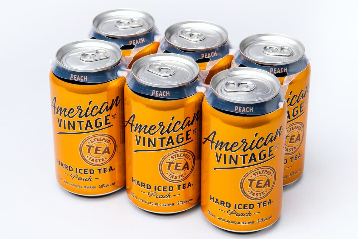 166. American Vintage Hard Iced Tea Peach (6 Pack)