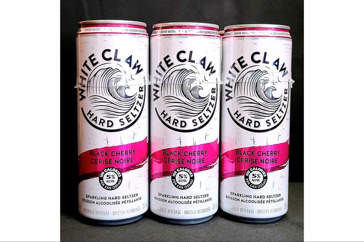 WHITE CLAW BLACK CHERRY 6 CANS (6 x 355ML CANS )