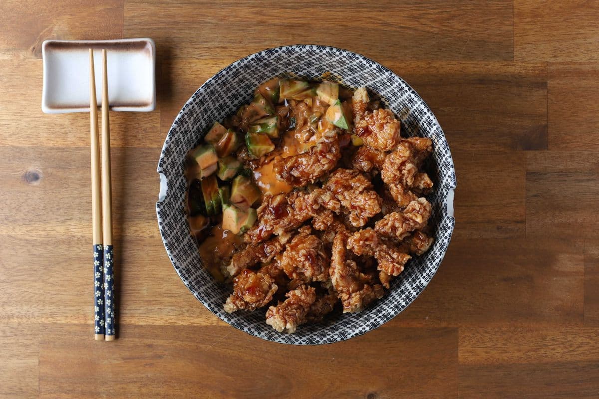 Fried Chicken Poke Bowl