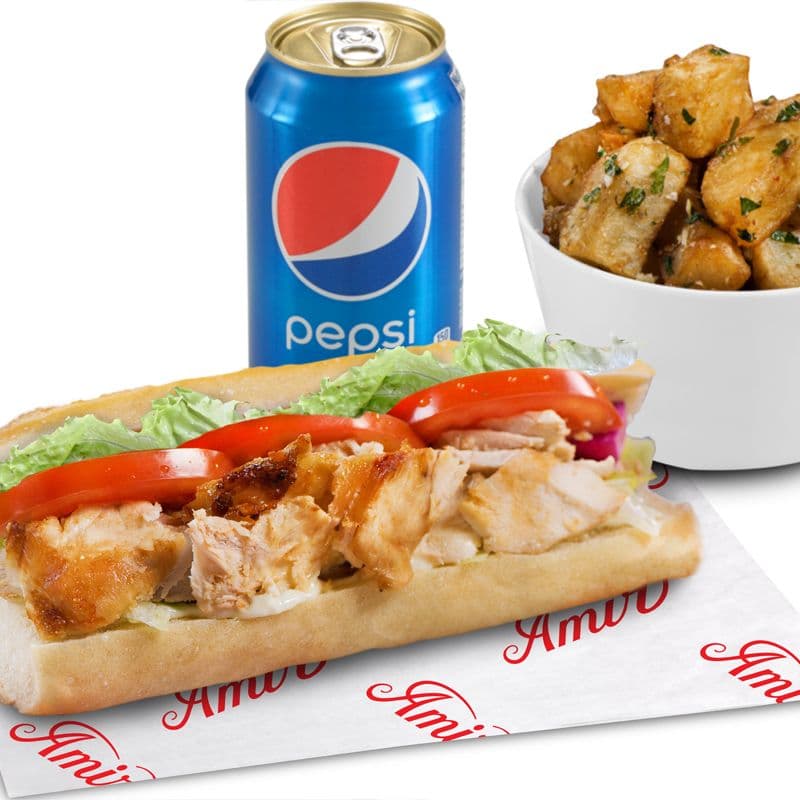 Trio pita à la brochette de poulet