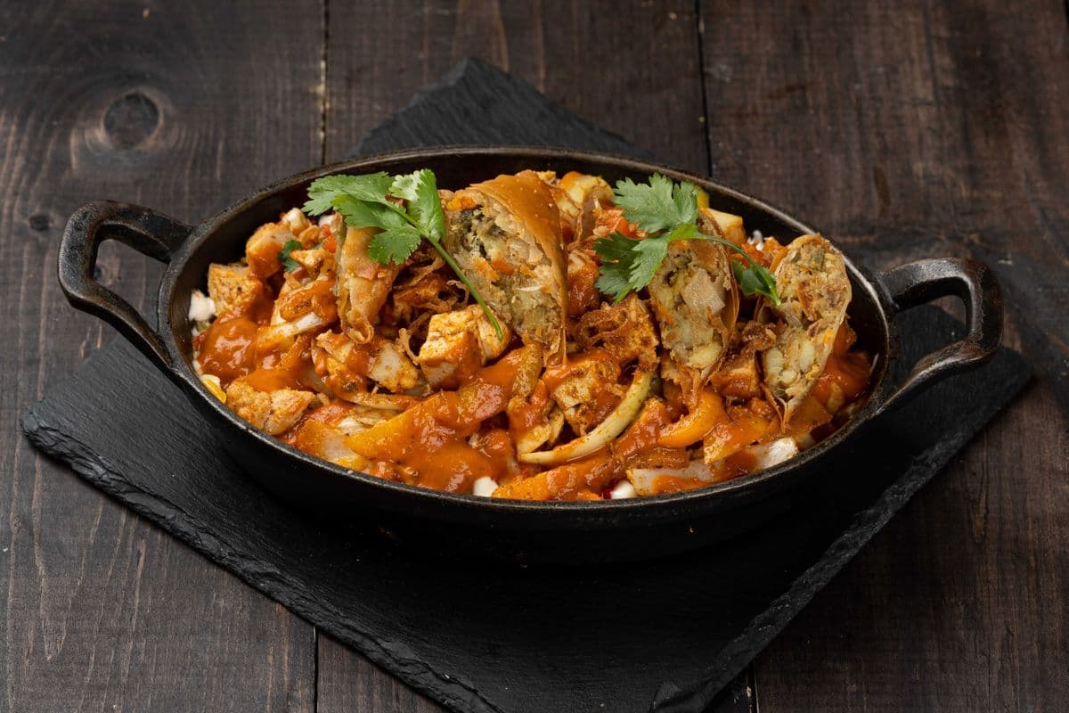 Butter Chicken and Samosa Mac