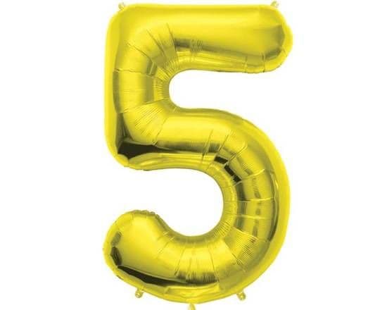 34" Gold Foil Balloon #5