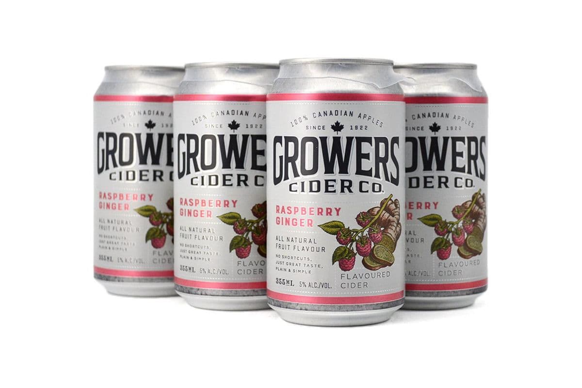 Growers Raspberry Ginger (6 Cans) (1 x 6*355ML)