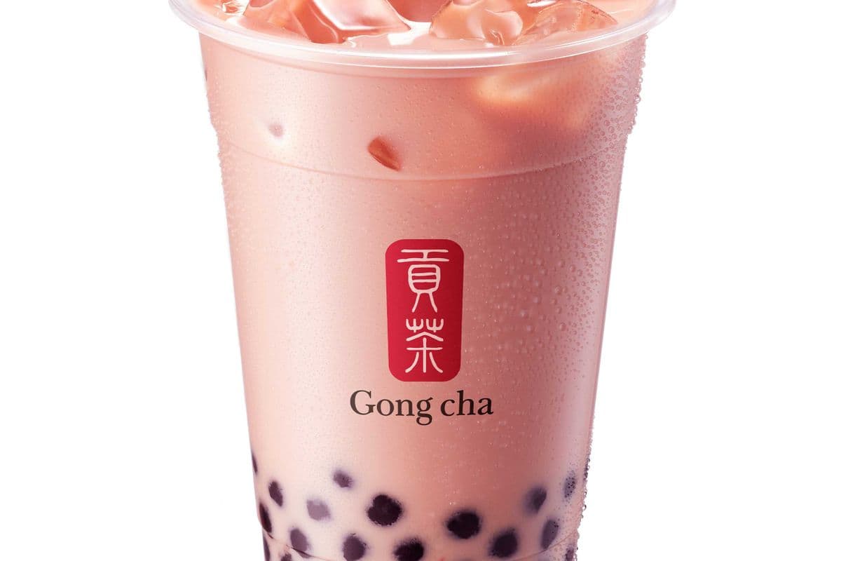 Strawberry Earl Grey Milk Tea w/ Pearls
