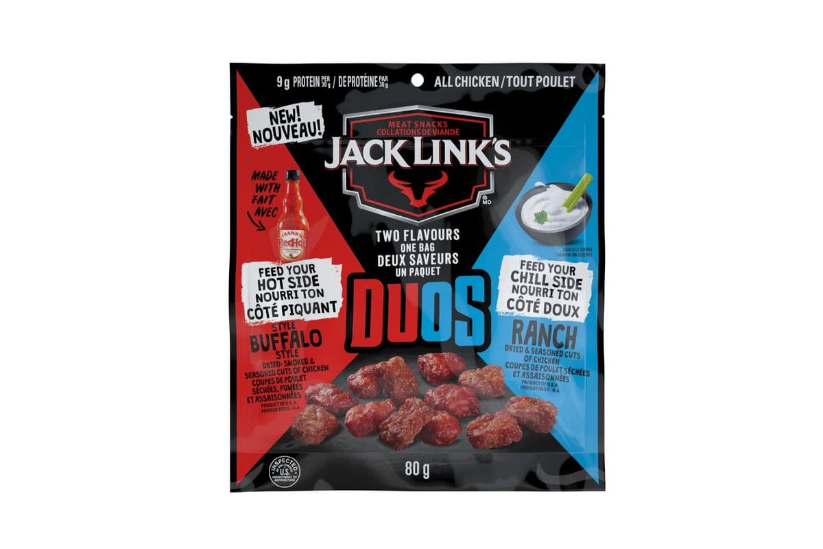 Jack Link's duo de bouchees de poulet Frank's buffalo ranch (80g) 77830 / Jack Link's Duos Chicken Bites Franks Buffalo & Ranch (80g) 77830
