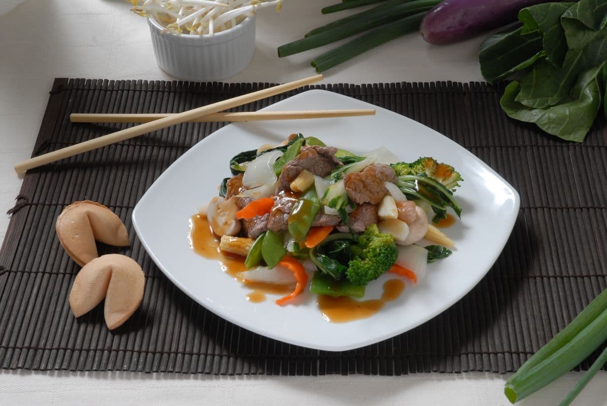 121A. Black Bean Sauce Szechuan Style Chicken or Beef