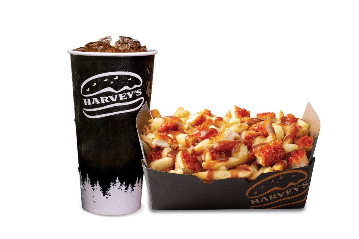Trio Poutine poulet Buffalo grand format / Large Buffalo Chicken Poutine Combo