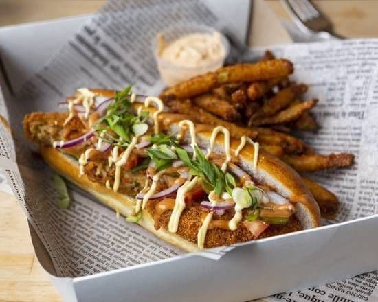 Gâteau au crabe Po'boy / Crabe Cake Po'boy (Frites / Fries)