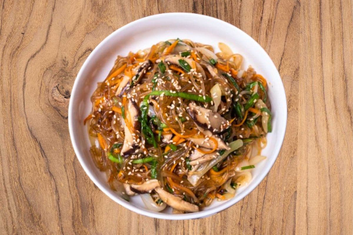 Japchae with beef