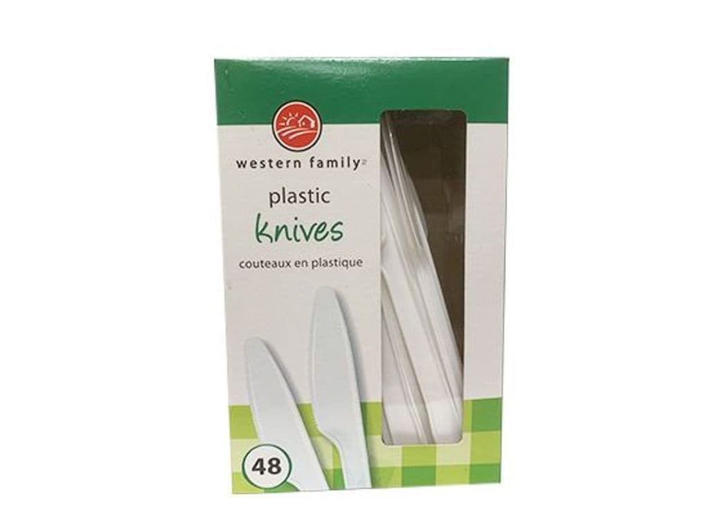 WESTERN FAMILY PLASTIC KNIVES 48S