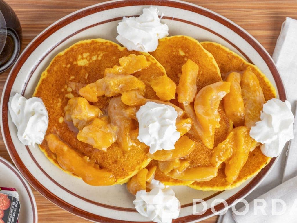 Peaches and Cream Buttermilk Pancake