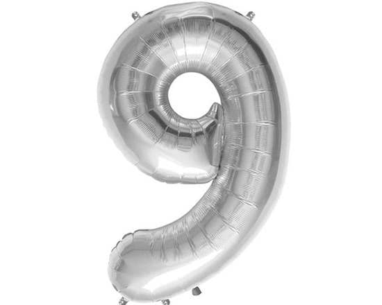 34" Silver Foil Balloon #9