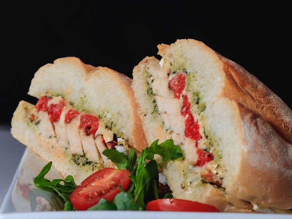 Chicken Pesto + Baked Brie Sandwich