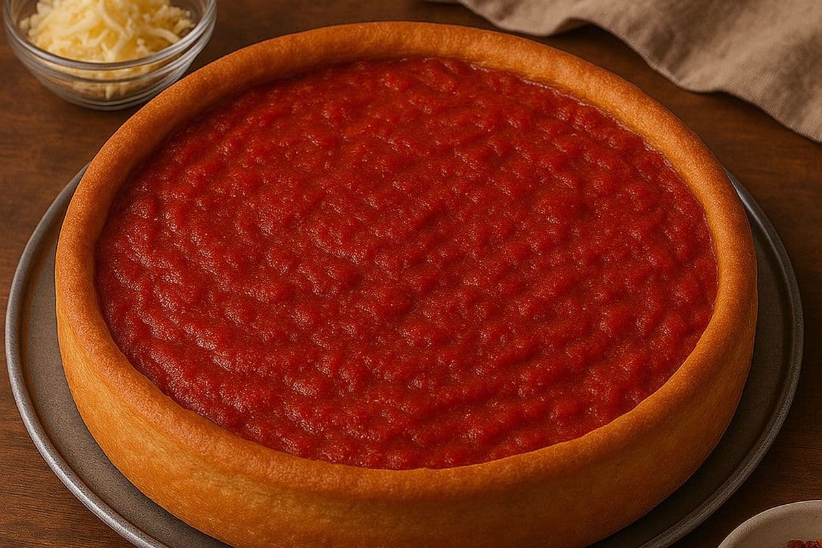 Medium Deep Dish Cheese Pizza ,