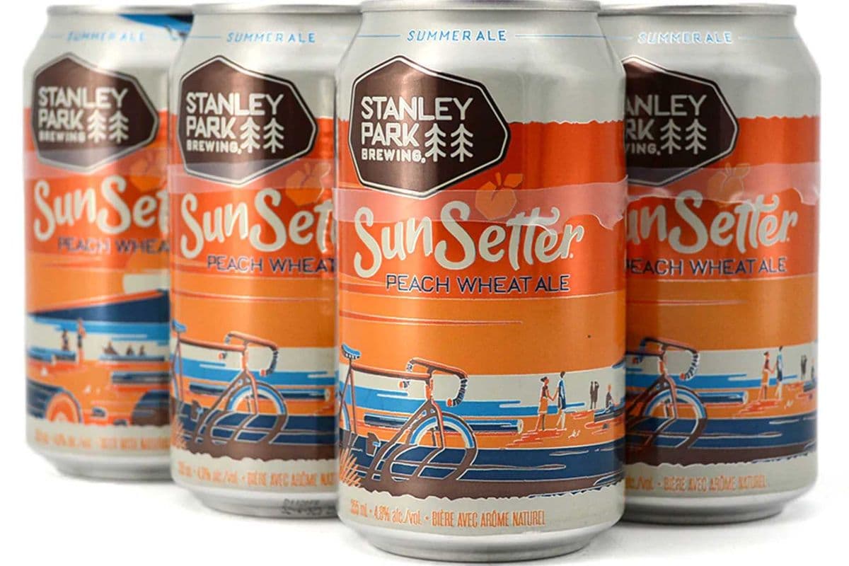 Stanley Park SunSetter Peach Wheat Ale - 6x355mL Cans (6 x 355ml)
