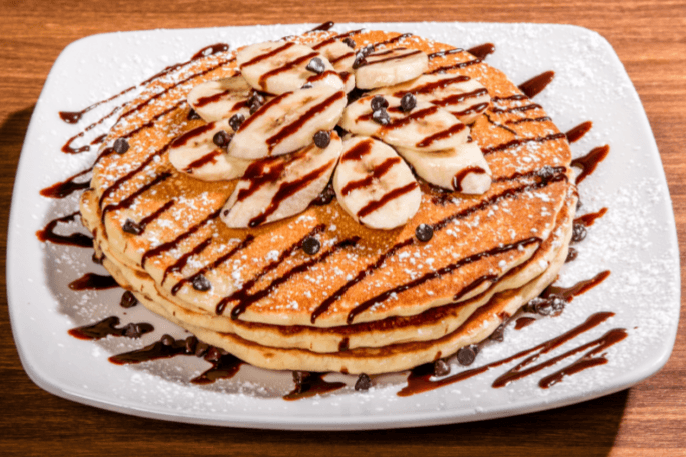 Chocolate Banana Pancakes