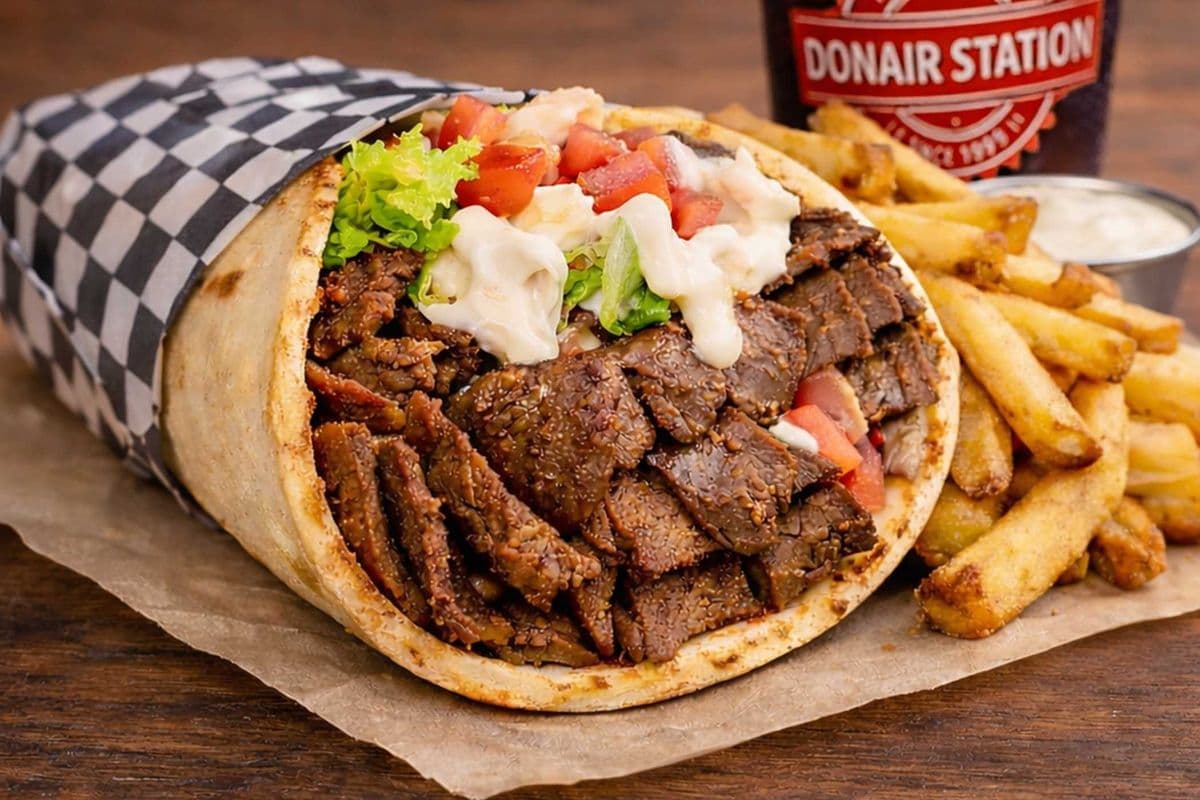 Super Beef Donair wrap Combo