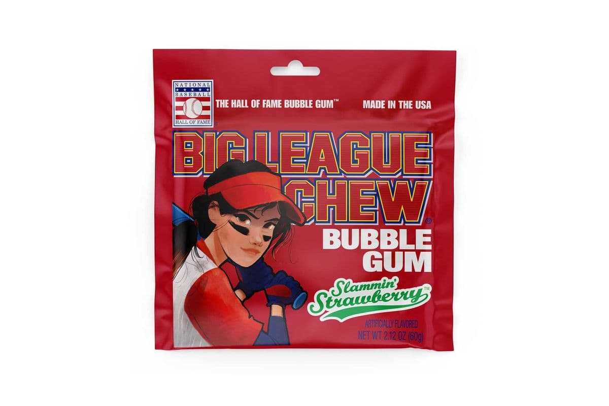 BIg League Chew Bubble Gum Strawberry 60g