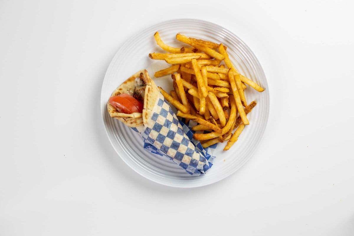 Wrap and French Fries