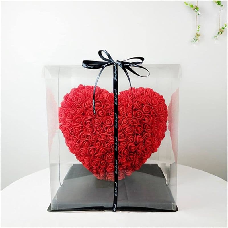 Coeur dans une boite avec Imitation Roses/ Heart in a box Imitation Roses