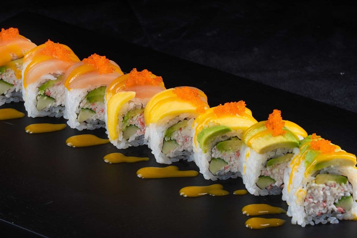 13. Rainbow Roll - 8 pc