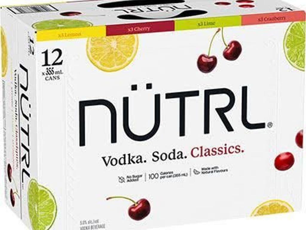 NUTRL Vodka Soda Classic Mix, 12 x 355ml