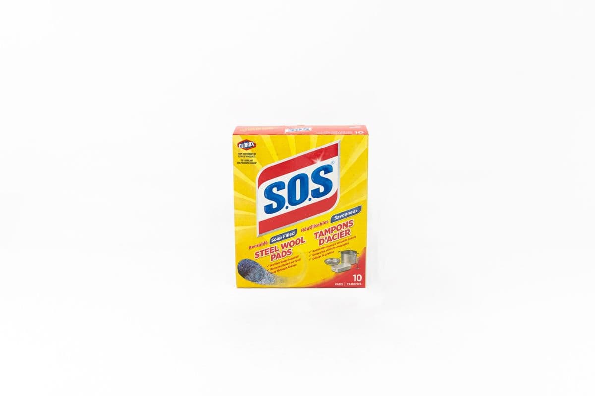 S.O.S Steel Wool Soap Pads, 10 Count