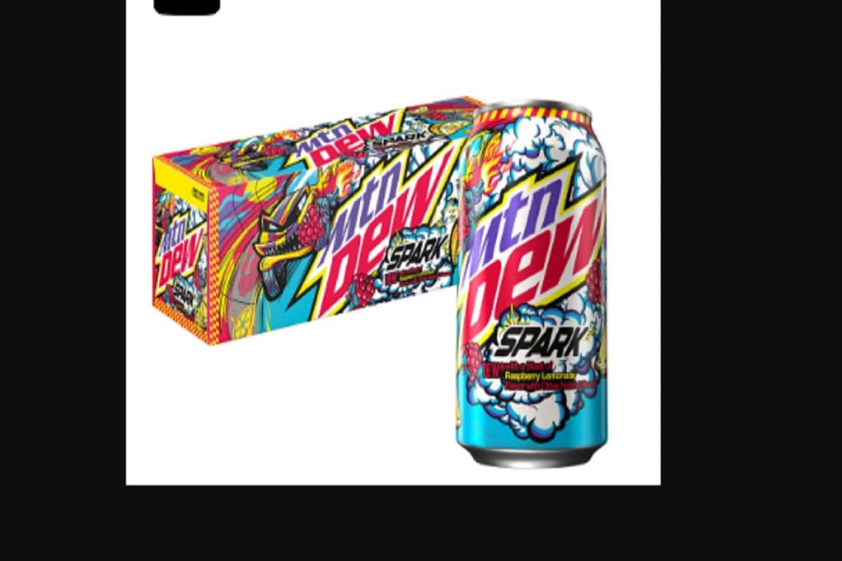 Mountain Dew Spark Raspberry Lemonade Soda Pop USA Product (355 ML)