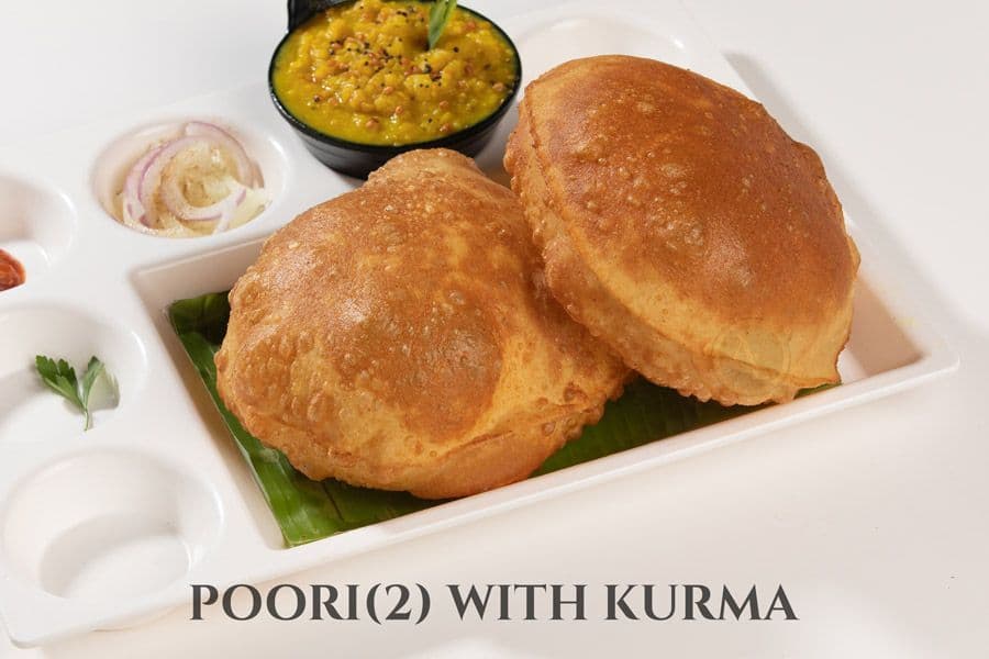 Poori  (2) with Kurma