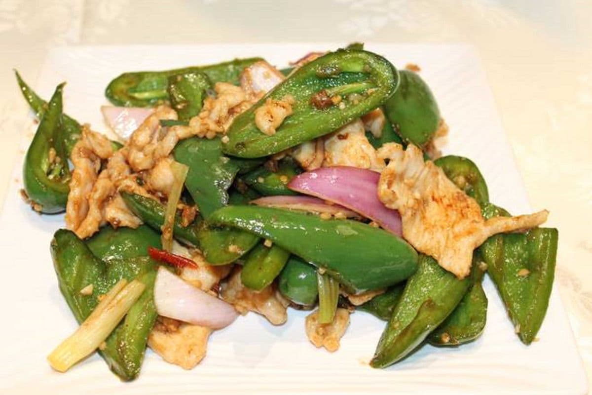 尖椒鸡片 Fried Chicken with Jalapeno Pepper